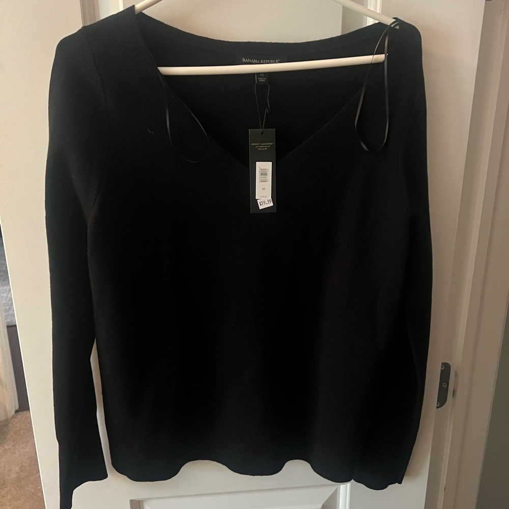Banana Republic Black Sweater NWT, Medium